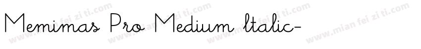 Memimas Pro Medium ltalic字体转换